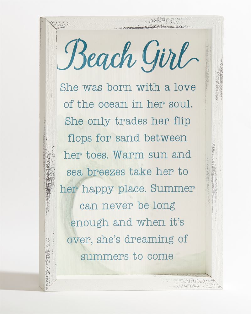 Beach Girl Wall Sign