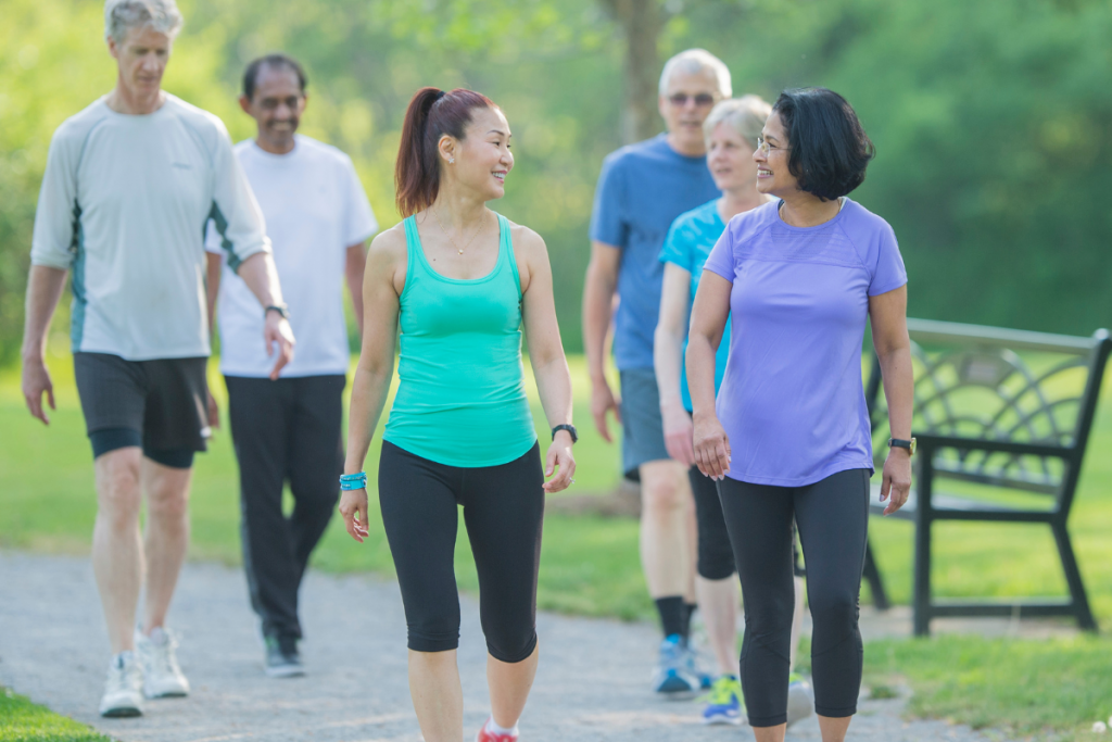 Healthy benefits of walking with friends