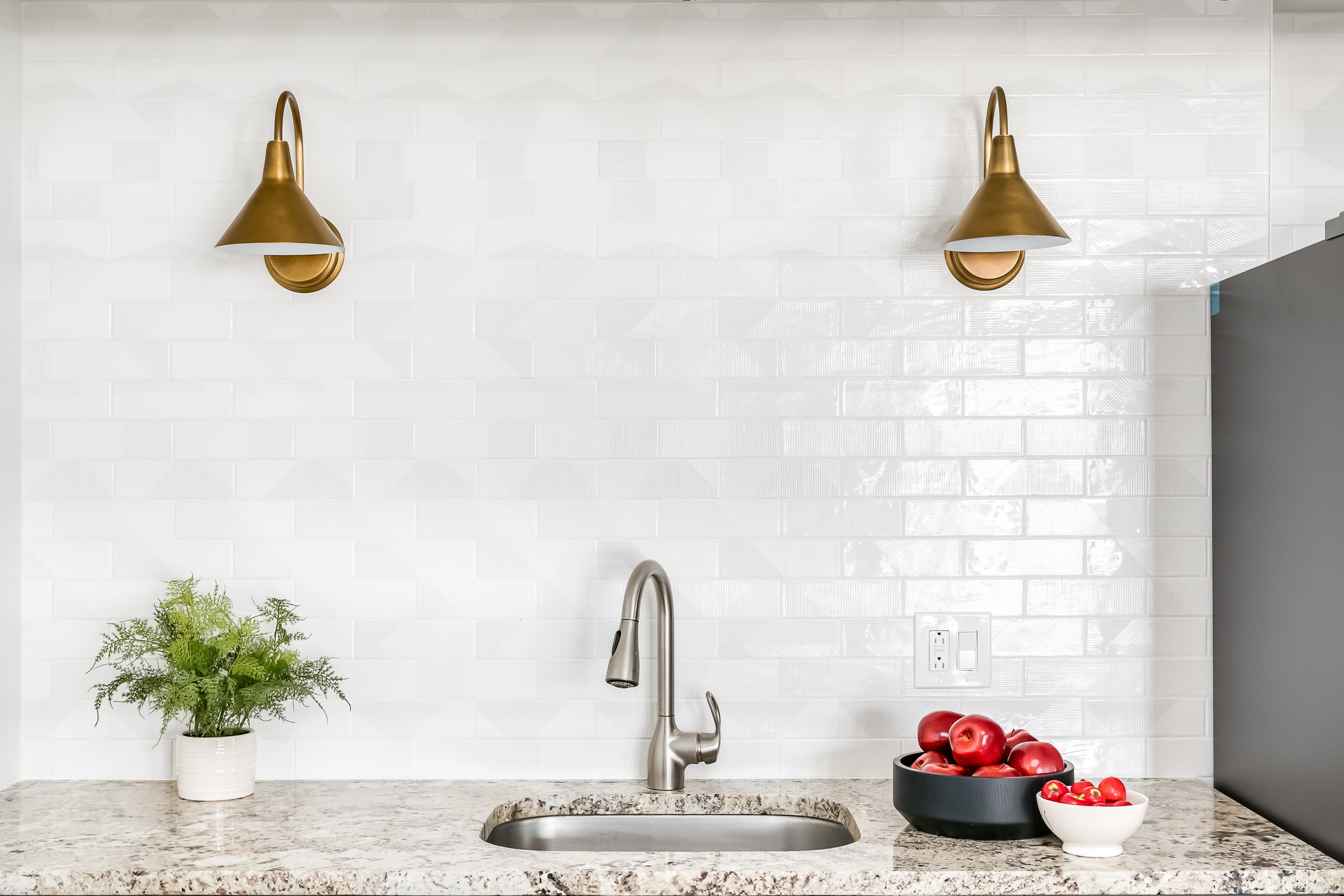 Copper kitchen wall lighting
